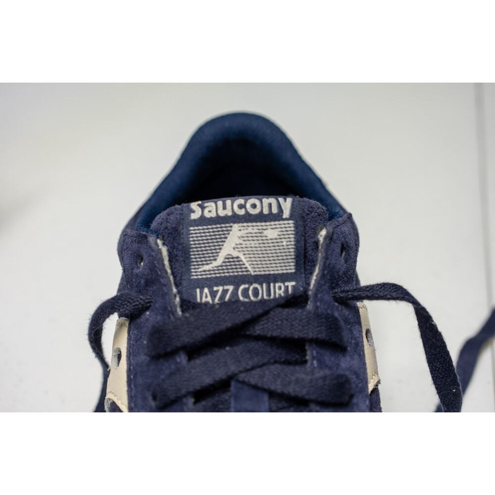 Saucony Jazz Court Navy Suede Sneakers Mens Size 5.5 Casual Low Top Shoes View 2